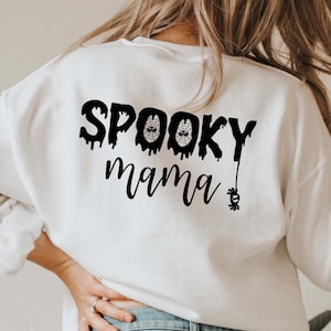 spooky mama svg, spooky mom svg, halloween shirt gift for mom, Spooky svg, halloween mom svg, mom life svg, Png Dxf cut files sublimation