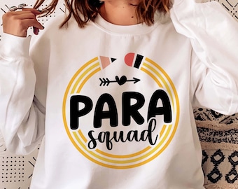 PARA Squad Svg Png, terug naar school, basisschool, digitale download, sublimatieontwerp, opendeurdag, docententeam, paraprofessional