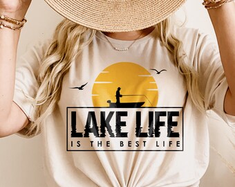 Lake Life is the Best Life Svg, Lake vibes Svg, chemises d'été cadeaux Svg, vacances lac Svg, camping Svg, fichiers coupés pour Cricut sublimation DTF