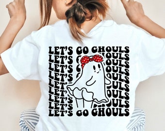 Lets Go Ghouls SVG, Retro Halloween PNG, Spooky Season Cricut File (Digital Download)