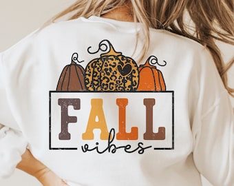 Fall Vibes PNG SVG, Hallo pompoen Svg, herfst Svg, Thanksgiving Svg, herfst Svg, val shirt Svg, Halloween seizoen Svg, gesneden bestanden voor Cricut