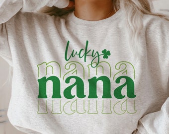 Lucky Nana St Patricks Day SVG, Cut Files (Digital Download)