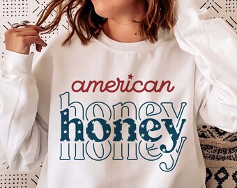 American Honey 4th of July SVG, Patriotic Shirt Design (Digital Download)