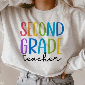 2nd Grade Teacher Svg, Second Grade Svg, Back to school Svg, Teacher Svg, Gift for teacher, First day of School Svg, PNG Sublimation Design
