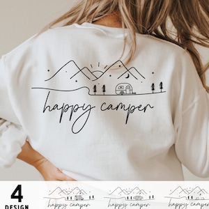 Campista feliz SVG, Aventura SVG, Vida de campamento SVG, Campista SVG, Vida de campamento SVG, Camisa de campamento SVG, Vacaciones SVG, Fogata SVG, Png Dxf Cricut