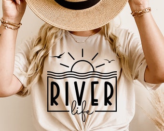 River Life SVG, Summer Vacation Shirt Design (Digital Files)