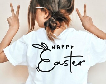 Happy Easter Bunny SVG, Easter Shirt Design (Digital Files)