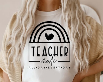 Teacher mode svg, teaching mode svg, gift for teacher, Teacher Life svg, teacher shirt svg, funny teacher svg, Png Dxf Cut files Cricut