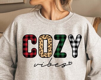 Cozy Vibes SVG, Christmas, Fall, Winter Shirt, PNG Cut Files (Digital Download)