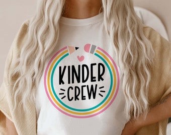 Kinder Crew SVG, Back to School Teacher Gift, Cricut Sublimation (Digital Download)