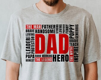 Dad Word Art, Father's Day Subway Design (SVG, PNG)