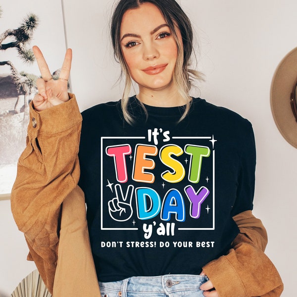 It's Test Day Y'all Svg Png, Teacher Shirt Svg, Test Day Svg, Testing Svg, Cute Teacher Shirt Iron On Png, School Svg, Digital files Cricut