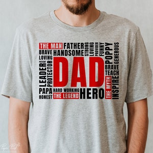 Papá Word Art SVG PNG, Día del padre SVG, Papá Svg, Archivo de corte de arte del metro de papá, Camisa de papá Png Archivos digitales Descarga Cricut Silhouette Sublimation
