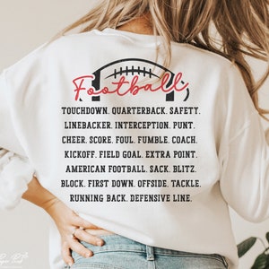 American Football SVG, Football Typography Word Customizable PNG, Football Shirt Gifts Svg, Football Season Svg, Football Mom Png, Cut files