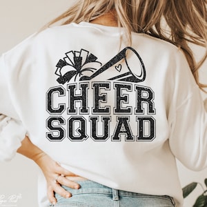 Jubeln Sie Squad svg, Cheerleader svg, Cheerleader-Svg, Cheer-Team-Svg, Cheer-Shirt-Svg, Megaphon-Svg, Cheer-Mama-Svg, Pom-Pom-Svg, Cut Files
