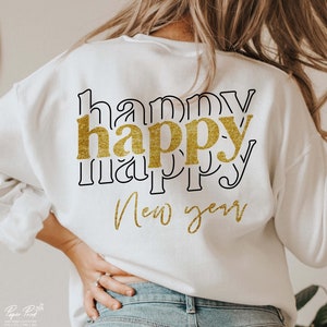 Frohes neues Jahr svg, 2025 Neujahr svg, Neujahrs-Shirt svg, Neujahrs-Svg, frohe Weihnachten svg, Weihnachtsgeschenkidee, Png Dxf Cut Files Cricut