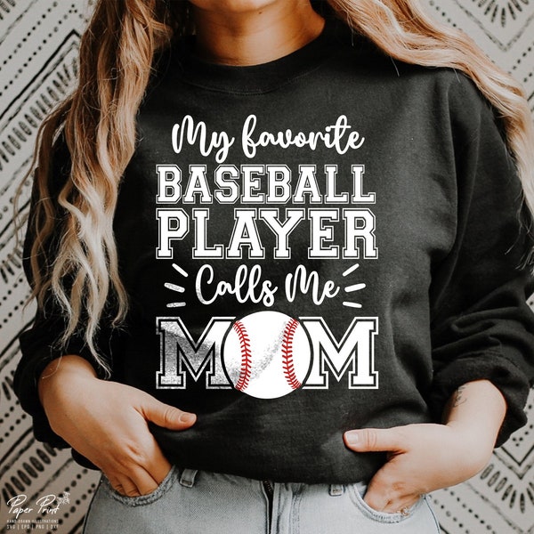 Baseball Mom Svg, My Favorite Player Calls Me Mom Svg, Baseball Shirt Svg, Baseball Season Svg, Baseball Mom Png, Svg Files For Cricut