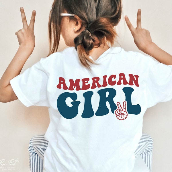 Amerikaans meisje SVG PNG, 4 juli SVG, Fourth of July Svg, patriottisch shirt Svg, Onafhankelijkheidsdag Svg, sublimatie digitale bestanden downloaden