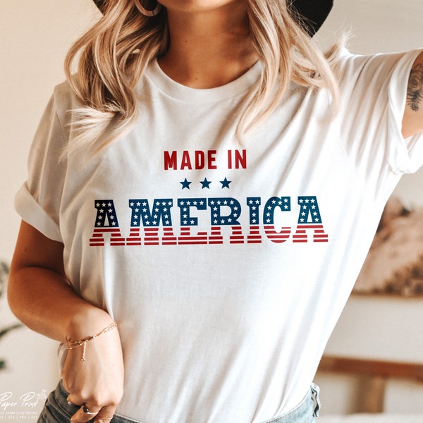 Made in America SVG PNG, 4th of July SVG, Independence day Svg, American Girls Svg, 4 july shirt Svg, Made in usa Svg, Fourth of july Svg