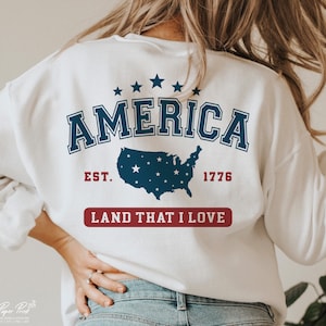 Amerika Land, das ich liebe svg, 4. Juli svg, Amerika svg, USA svg, Retro amerikanischer heimatlicher Png, Unabhängigkeitstag svg, Sublimation Png