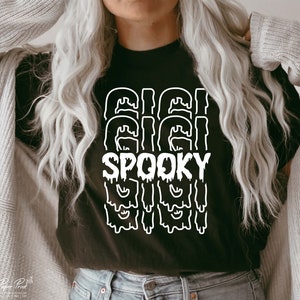 spooky gigi svg, spooky mom svg, halloween shirt gift for mom, halloween gigi svg, holiday mom svg, Png Dxf cut files sublimation Cricut