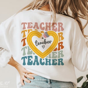 Teacher Groovy PNG, Teacher Png, Gift for teacher PNG, Kindergarten Teacher, Teacher Appreciation PNG, Back to School Png, Sublimation File