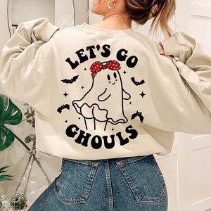Lets Go Ghouls Svg, Retro Halloween Png, Lets Go Girls Svg, Halloween Svg, Spooky Season Svg, Png Eps Dxf Sublimation, SVG File for Cricut