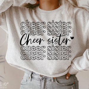 Cheer sister SVG PNG, Cheerleader Svg, Team Spirit Svg, Cheer sister Shirt Svg, Cheer life Svg, Gift for sister Svg, Sublimation Cut files