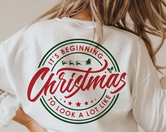 Es fängt an, viel wie Weihnachten SVG auszusehen, Weihnachten Wohndekor SVG, Frohe Weihnachten SVG, Weihnachtsgeschenk Idee, Png Sublimation Cricut