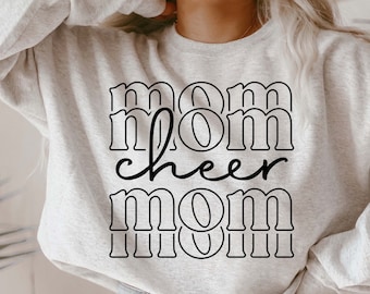 Cheer Mom SVG, Sports Mom Shirt Design (Digital Files)
