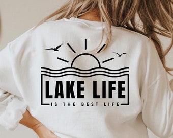 Lake Life SVG, Summer Vacation Shirt Design, Cricut, Sublimation (Digital Files)