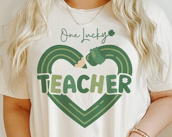 One Lucky Teacher Png, Teacher St. Patrick's Day PNG, St. Patrick's Shirts Svg, Svg Cut files for Cricut, Sublimation Design Downloads