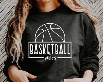 Basketball Vibes SVG, Fan Design, Sports Cut File (Digital Download)