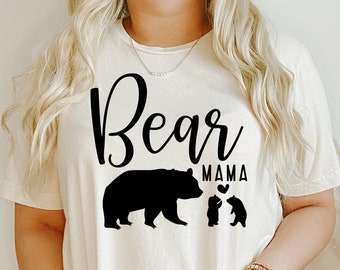 Mamá Oso SVG, Archivos PNG de corte para el Día de la Madre (Descarga digital)