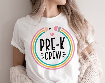 Pre-K Crew SVG PNG: Teacher Shirt Design (Digital Download)