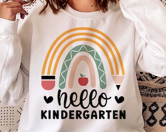 Hello Kindergarten Svg, Back to School Cut Files (Digital Download)