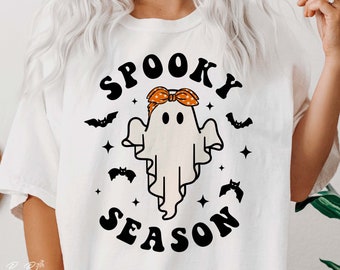 Spooky Season Ghost SVG, Halloween Vibes PNG, Cricut Cut Files (Digital Download)