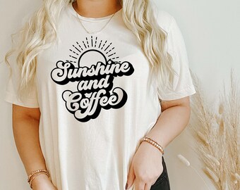 Sunshine and Coffee SVG, Summer Shirt Design (Digital Files)