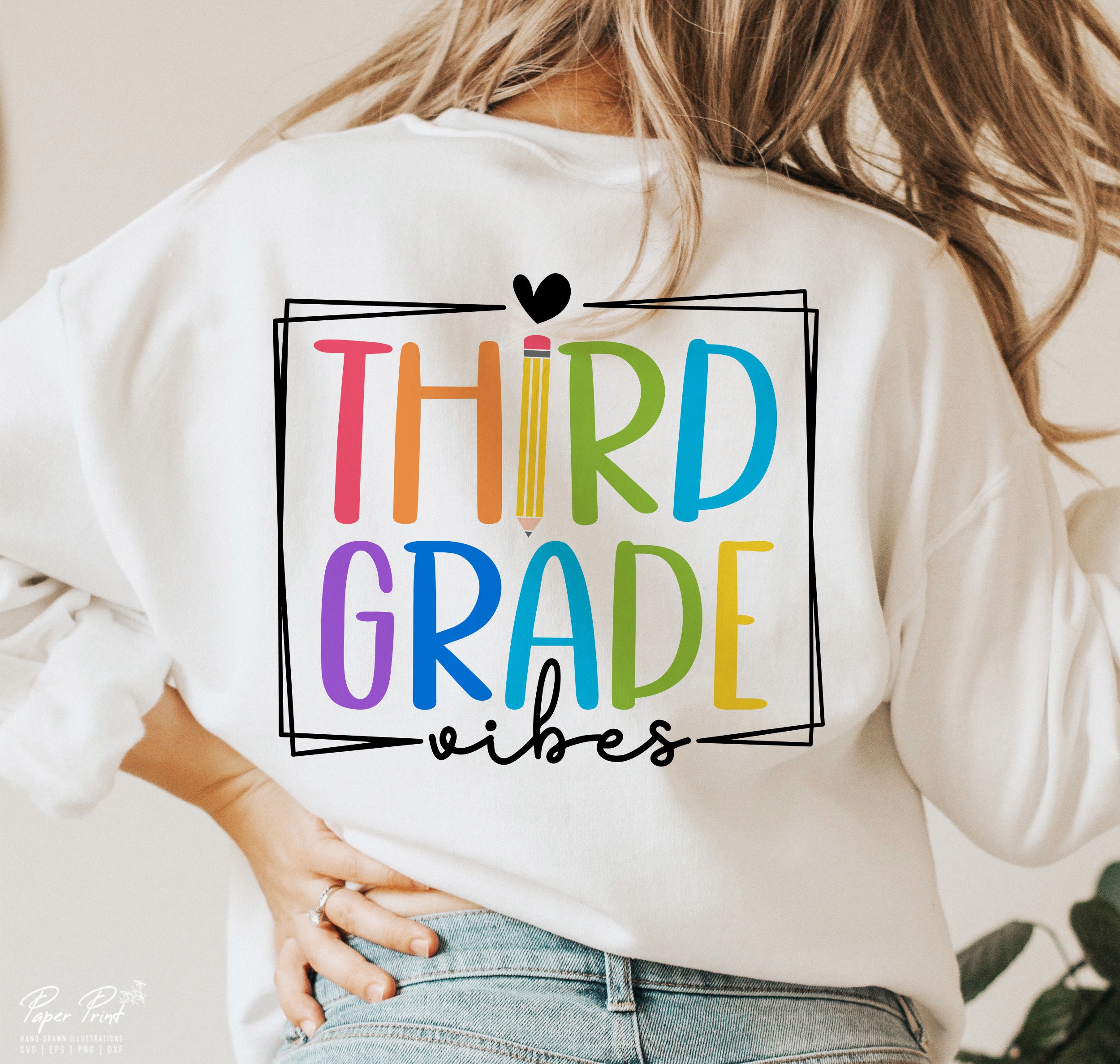 3rd Grade Vibes Png Svg, Third Grade Teacher Svg, Back to School Svg ...