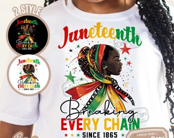 Juneteenth Breaking Chains PNG: Black History Sublimation (Digital Download)