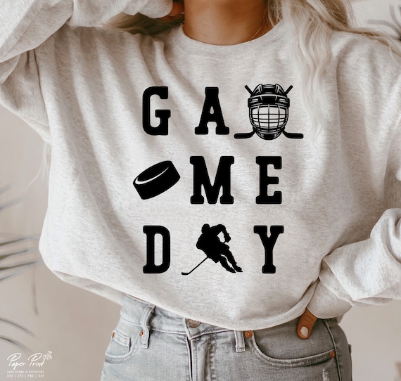 Game Day Hockey Vibes SVG, Hockey Shirt Svg, Hockey Coach Gift, Hockey Mom Png, Hockey Player Svg, Cut File For Cricut, Sublimation Design