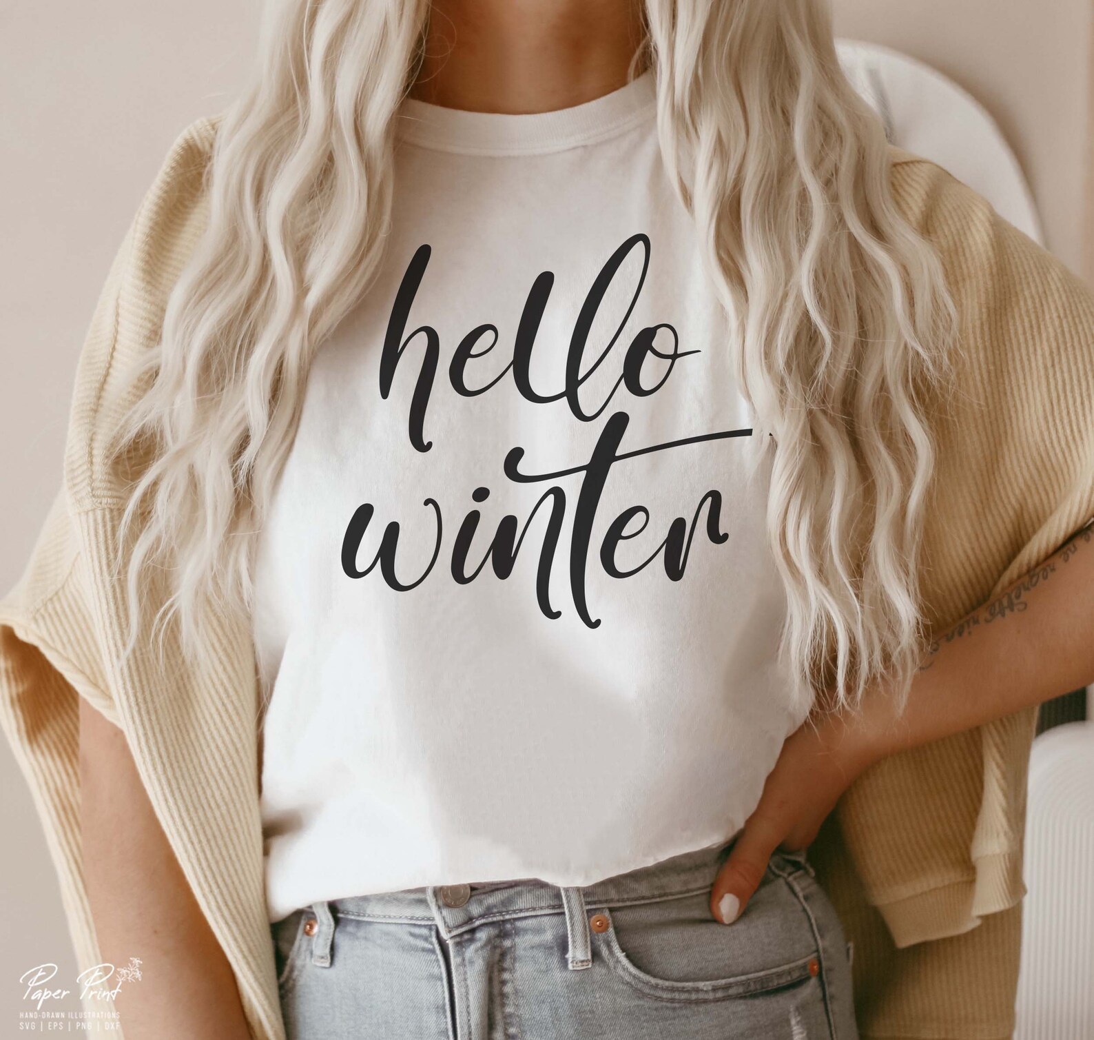 Hello Winter SVG PNG Winter Svg Hello Christmas SVG - Etsy