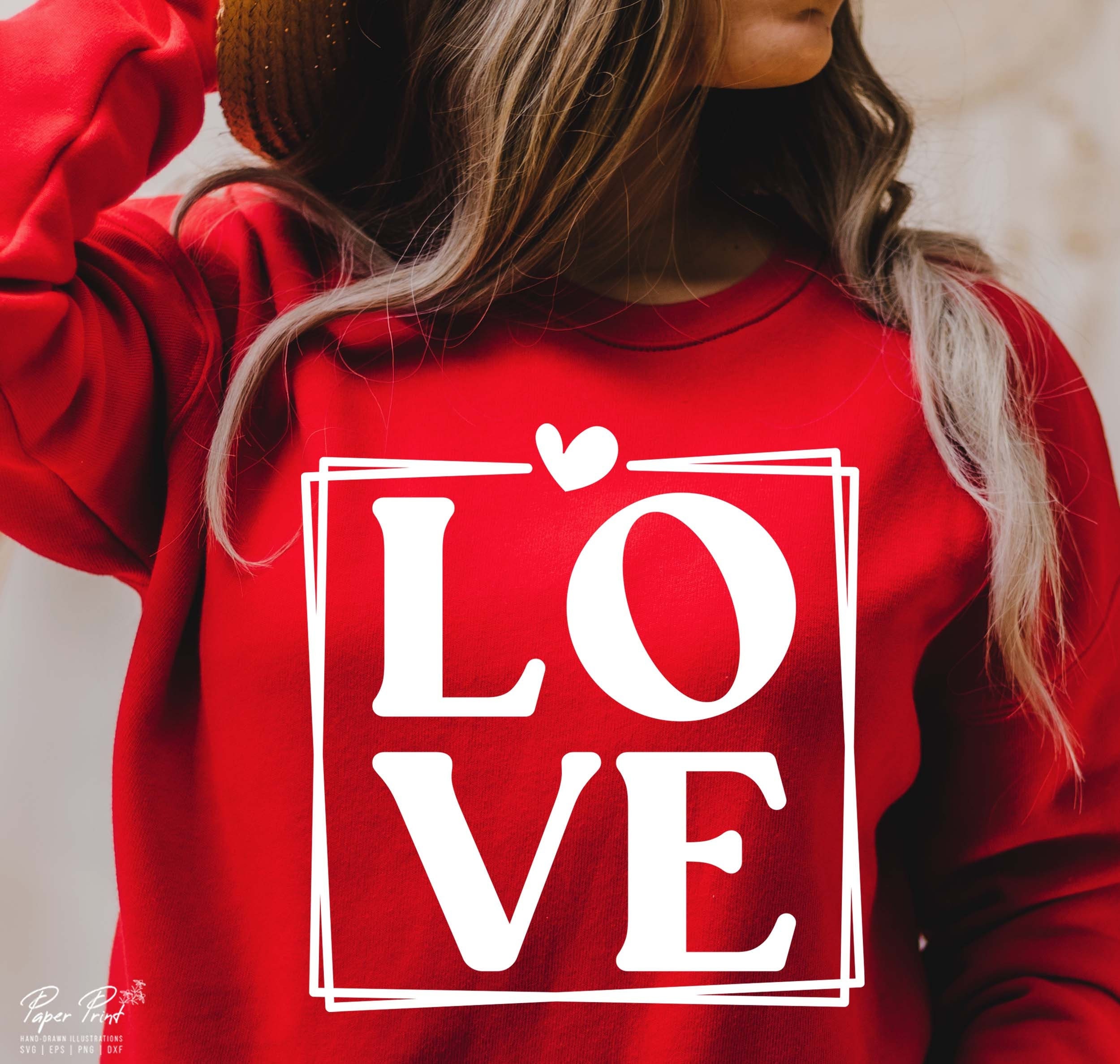 Retro Love Heart SVG, Valentine's Day Shirt Design (digital Download ...
