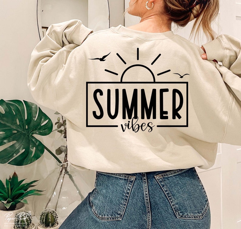 Sommarvibbar SVG, strandliv PNG, semesterklippfiler (digital nedladdning) bild 2