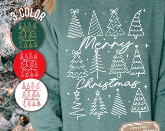 Merry Christmas Tree SVG, PNG, Cricut, DTF (Digital Download)