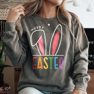 Hoppy easter SVG, happy easter SVG, easter bunny SVG, Easter Svg, Easter Shirt Svg, Easter Gift Svg, Funny Easter Svg, Png Dxf Sublimation image 3