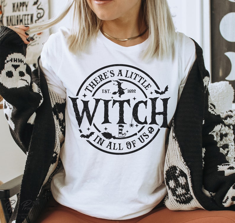 There's a little witch in all of us Svg, Halloween Svg, Witch Svg, Halloween Mom Shirt Svg, Witch Sayings SVg, Cut Files for Cricut, PNG image 4