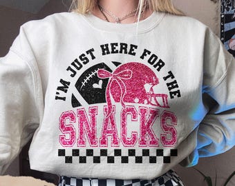 Snacks Football Game Day Design: Retro Checkered PNG SVG (Digital Files)