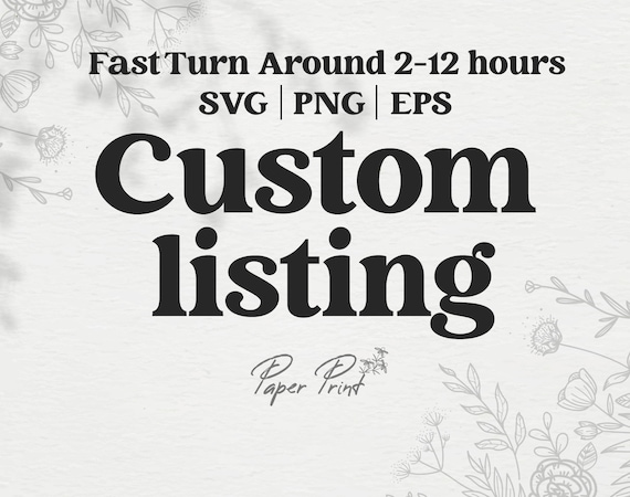 Custom Order for Designs SVG PNG (Digital Download), Printable Clipart for T-Shirts, Personalized Create Your Own Design
