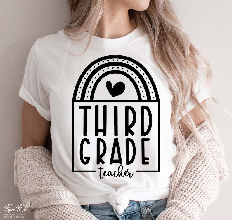 3rd Grade Teacher Png Svg, Third Grade Teacher Svg, Back to School Svg ...
